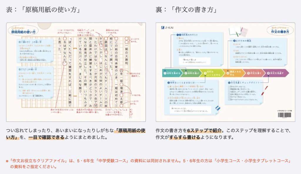 作文クリアファイル